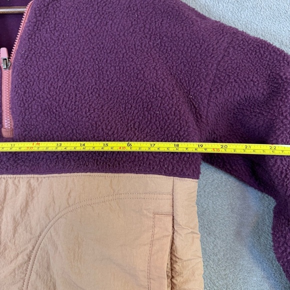 Fabletics Mallory Fleece Pullover Sweatshirt Maroon Woman’s XS - Picture 11 of 14